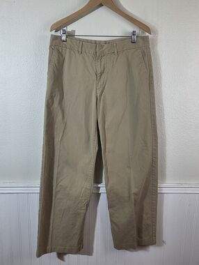 Levi's Baggy Trousers Womens 31x31 Khaki Wide Leg Chino Pants Tan Preimum LEVI'S